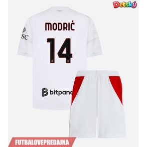 Lacne Dětský Futbalové dres AC Milan Luka Modric #14 2026-27 Krátky Rukáv - Preč (+ trenírky)